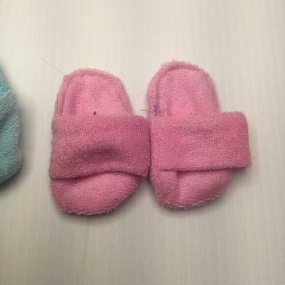 2 Pair Of American Girl spa slippers shoes for 18" doll - Picture 2 of 6